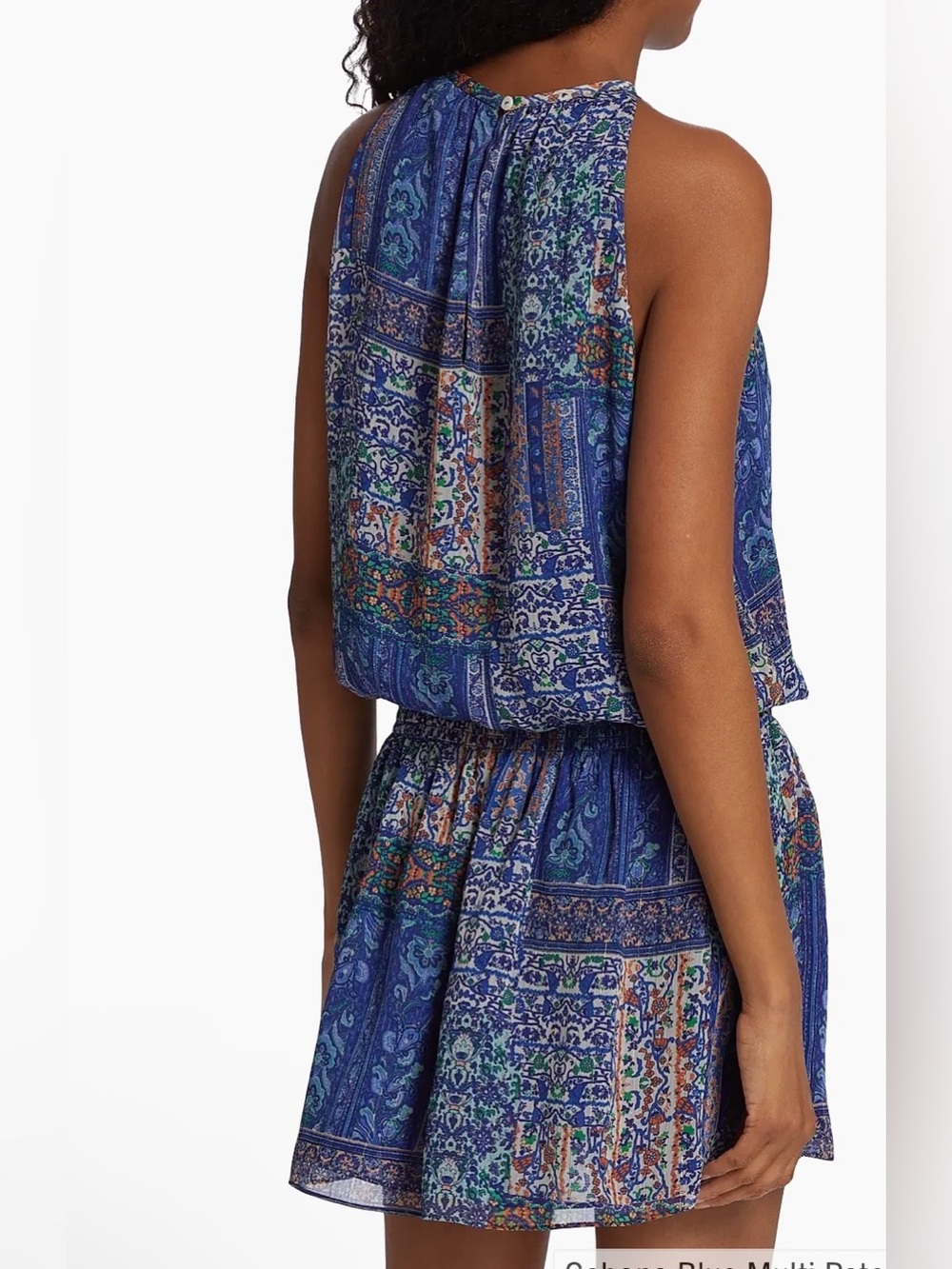 Ramy Brook Women’s Paris Cabana Blue Multi Patchwork Mini Dress Sz XS NWT $395 - Picture 2 of 12